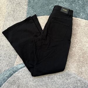 Express Curvy 70's Flare High-Rise Jeans in Black